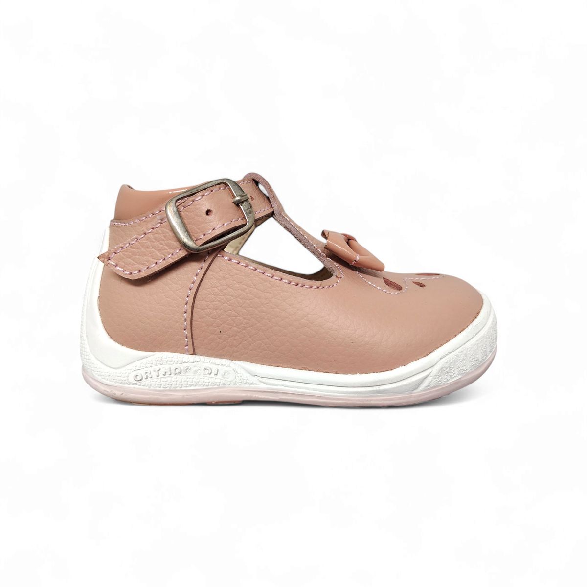 GENERICO - Zapato Trapecio semi-ortopédico Pibe Lazo Nude para niña bebé