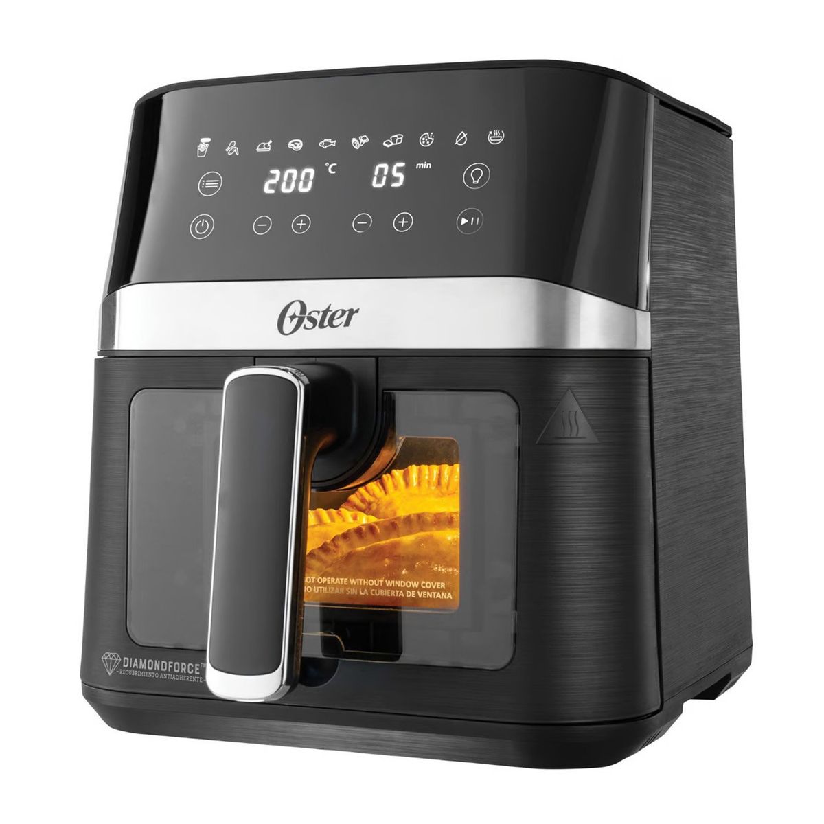 OSTER - Freidora de Aire Digital con Recubrimiento DiamondForce 4LT Negro