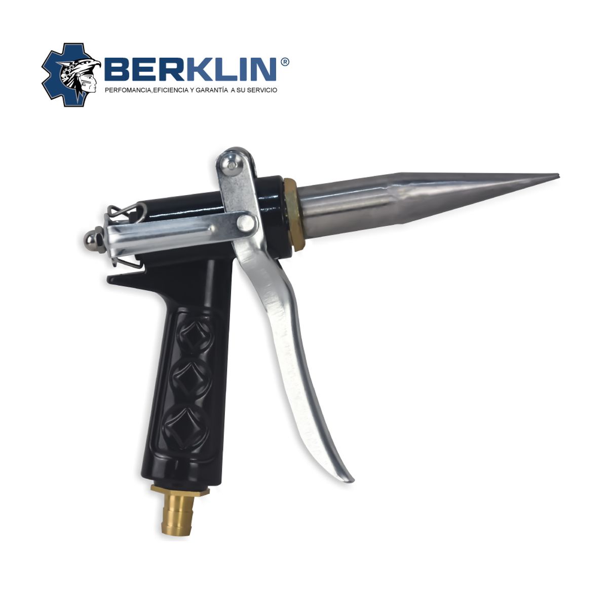 BERKLIN - SHAMPUNERA DE ACERO INOX DE 80L Y PISTOLA DE ACERO