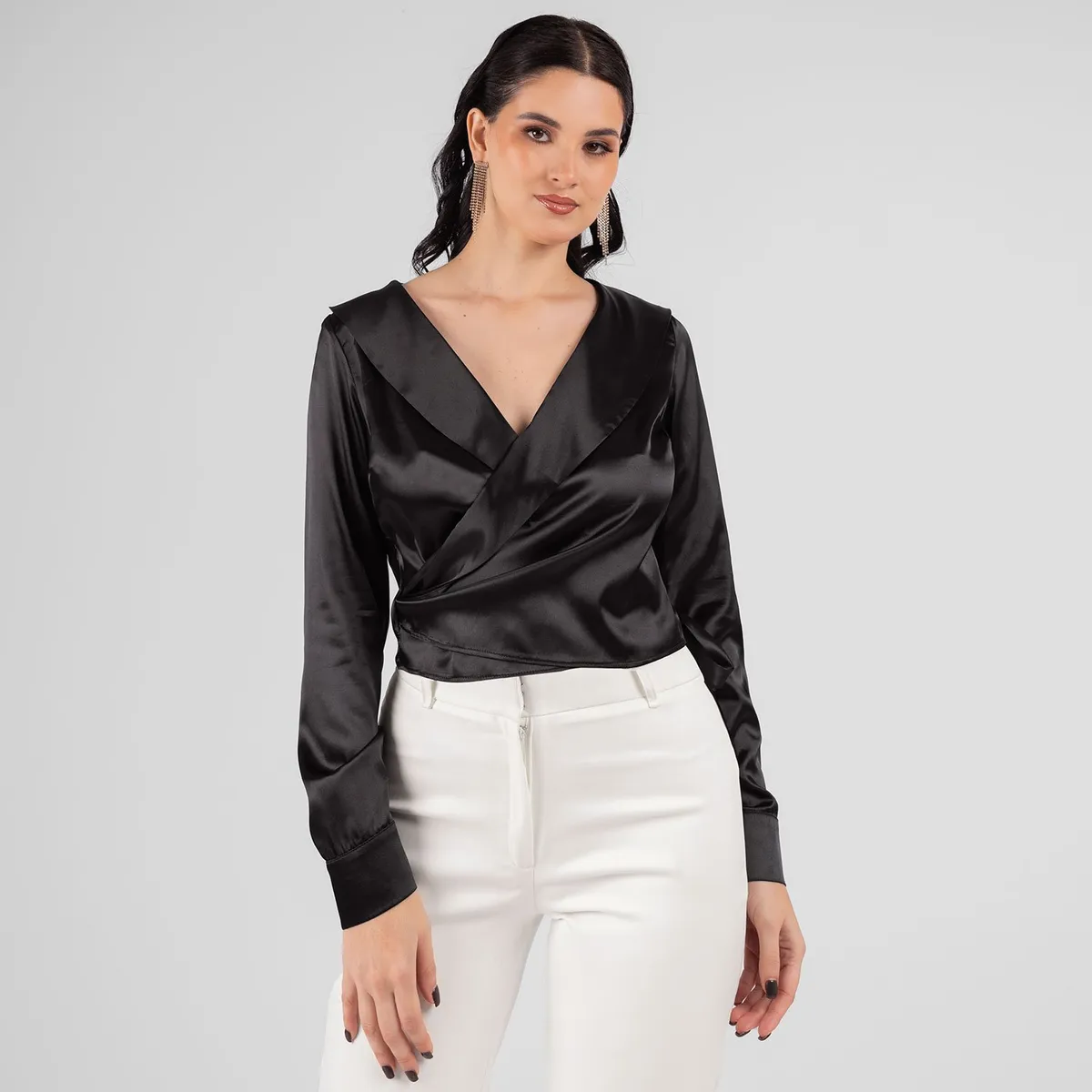 TEILOR - BLUSA CRUZADA  CASUAL DE MUJER