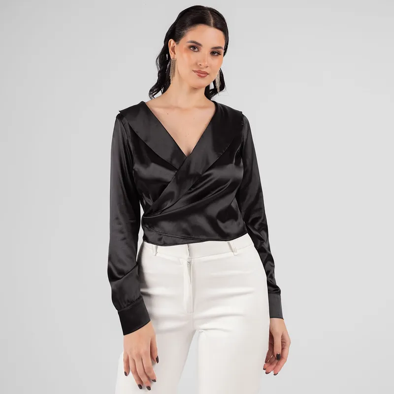 TEILOR - BLUSA CRUZADA  CASUAL DE MUJER