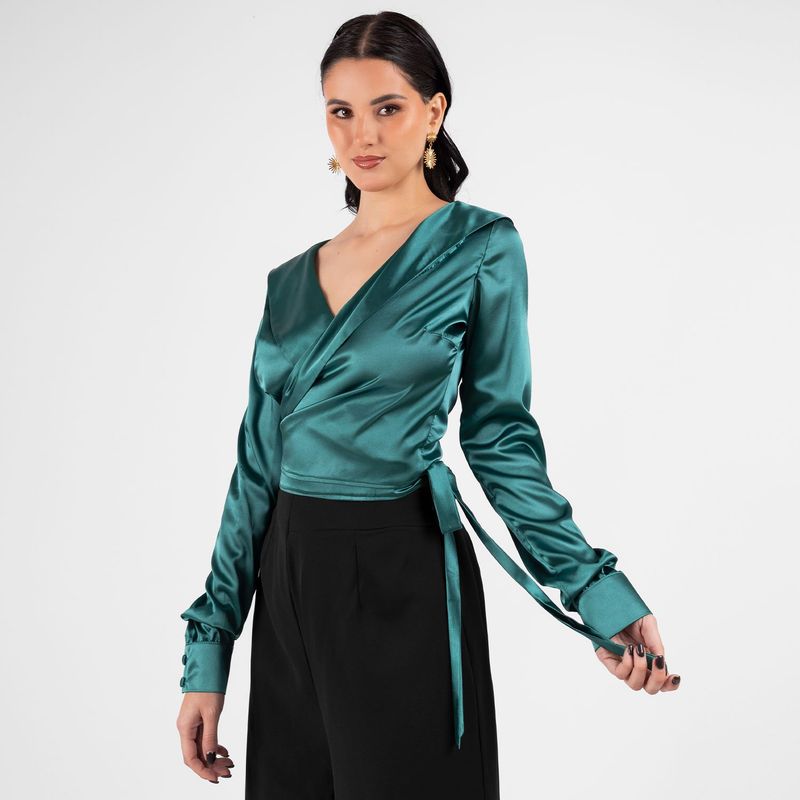 TEILOR - BLUSA CRUZADA  CASUAL DE MUJER