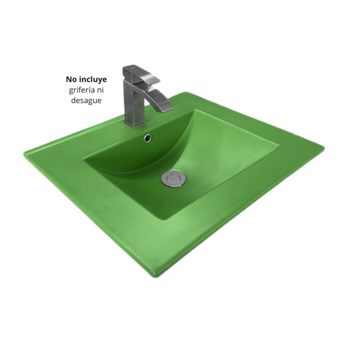 XM - LAVABO DE LOZA CUADRADO VERDE LZ-D22-04