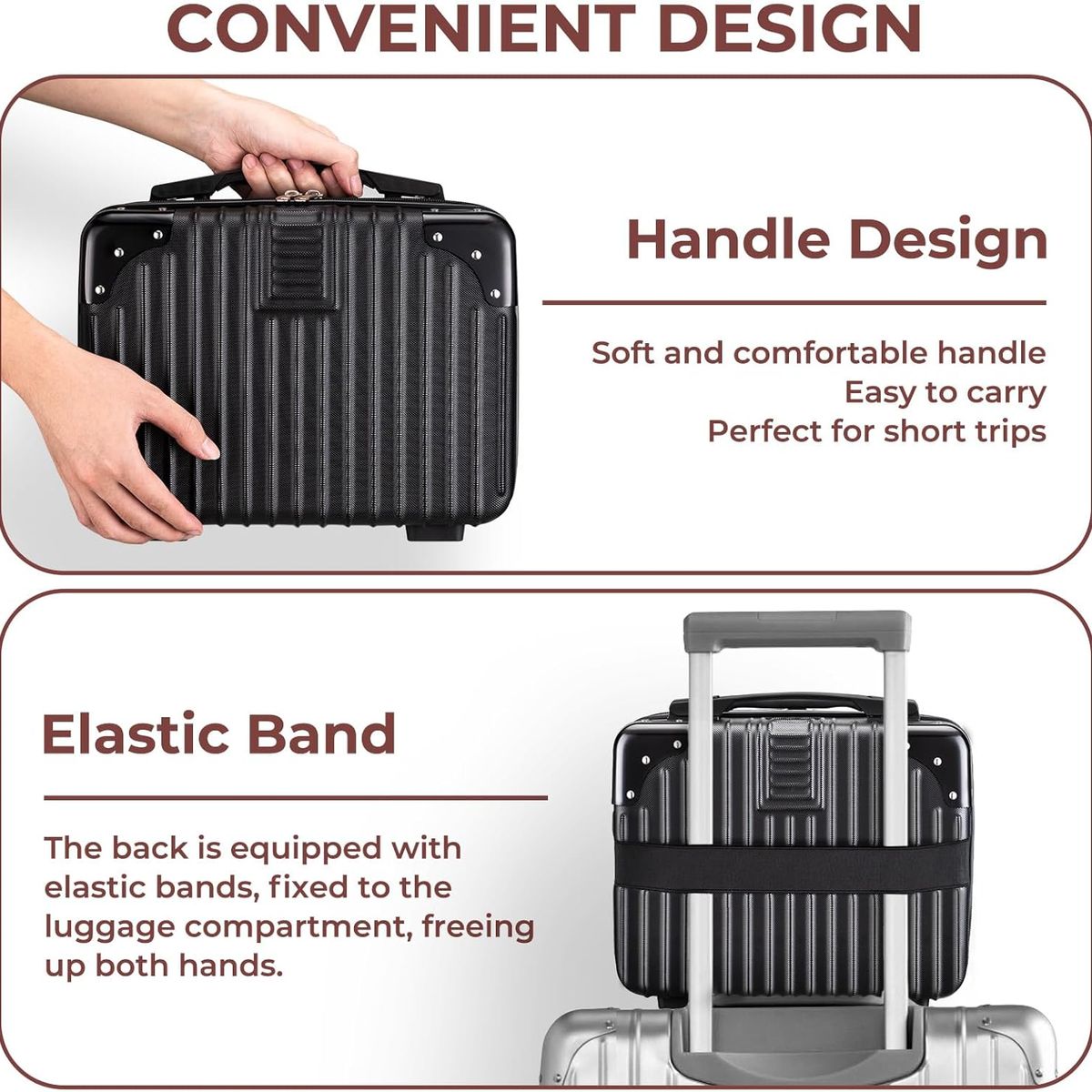 GENERICO - Maleta De Mano Para Viaje Con Cerradura Peso Ligero Rigida