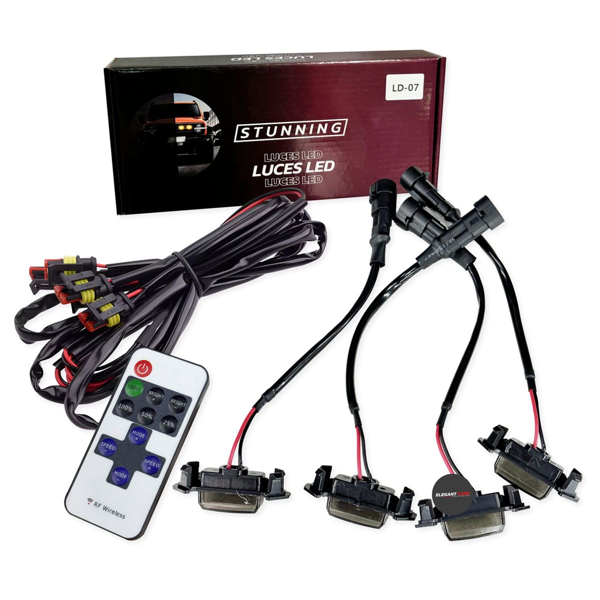 JETION - Led Parrilla Ojo De Raptor Universal  Con Control