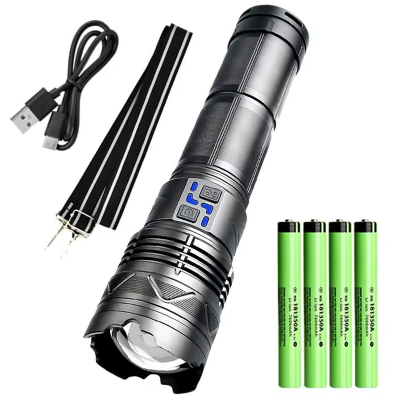 LIDIMI - Linterna Led De Alta Potencia Recargable Por Usb Zoom 3000m