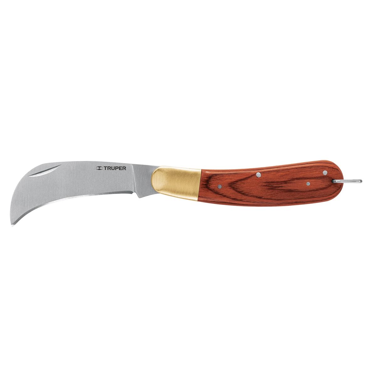 TRUPER - Cuchillo abatible 8 para electricista mango madera Truper
