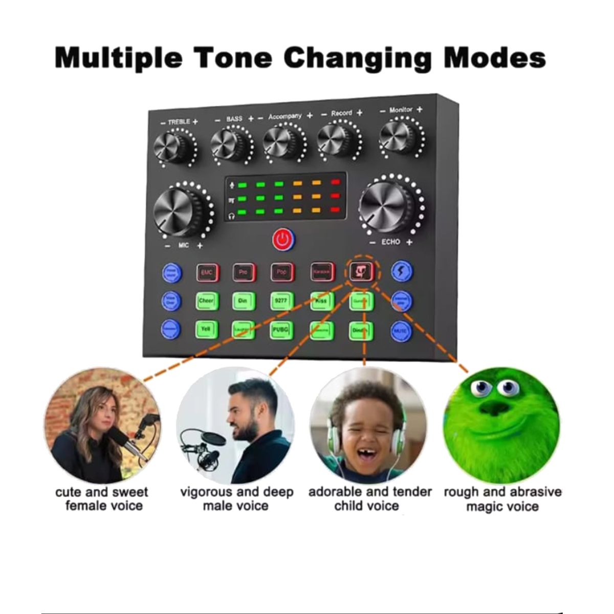 GENERICO - Kit Micrófono Condensador Studio Pc Celular Tarjeta Sonido V8S