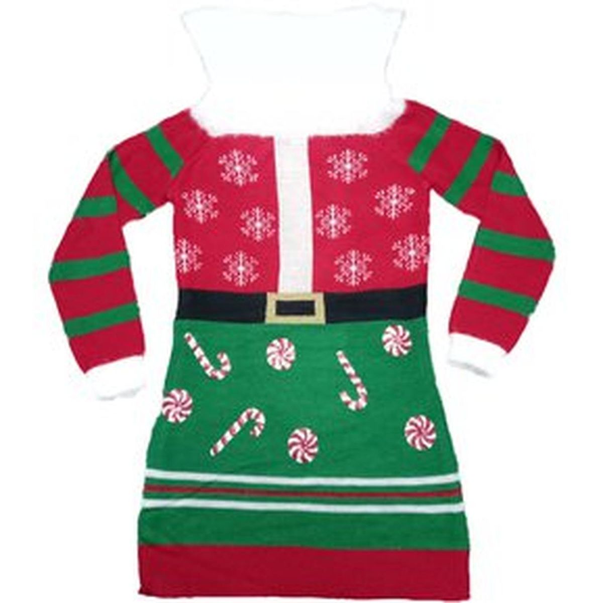 GENERICO - Vestido Manga Larga Navideño Sexy