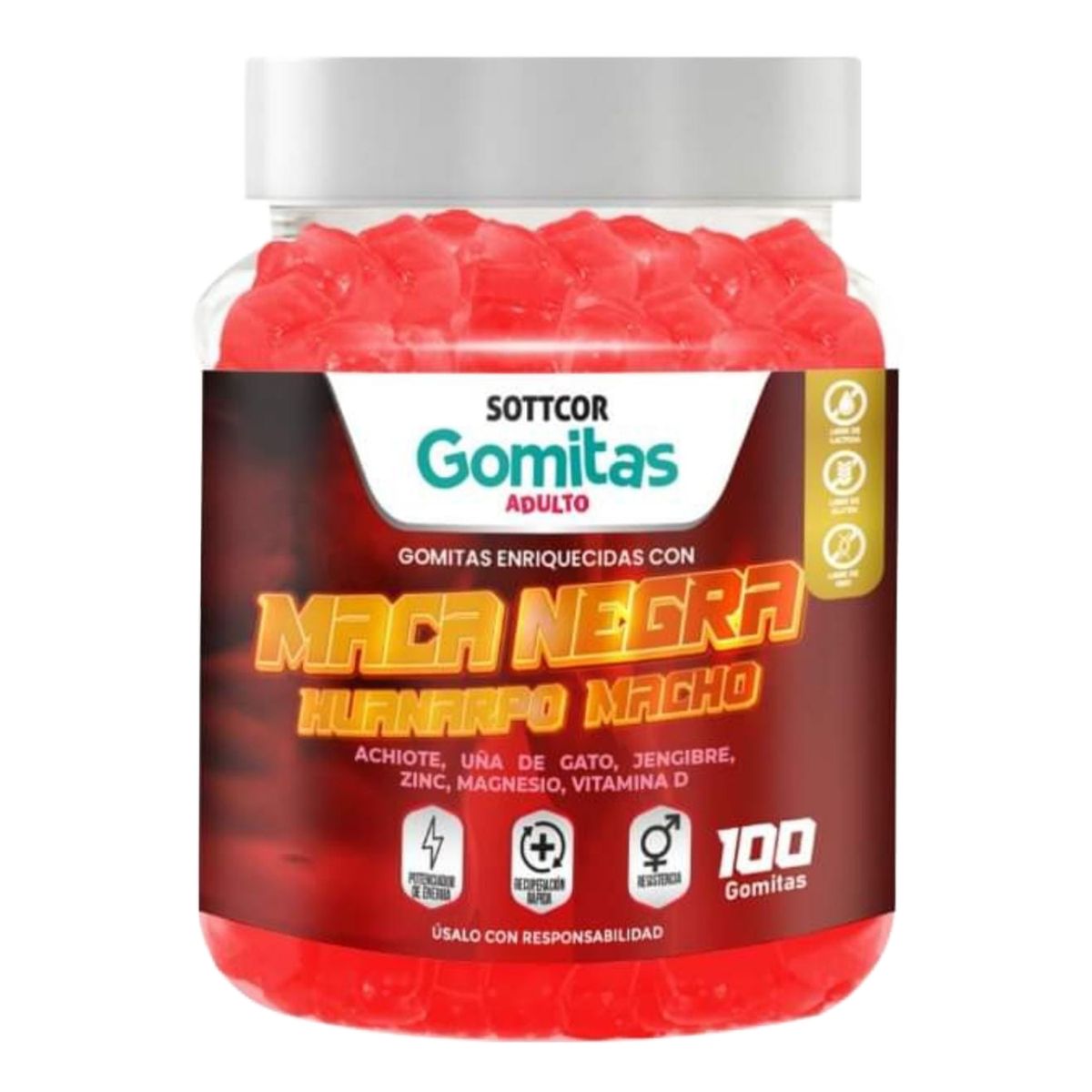 GENERICO - Maca Negra Para Adultos Gomitas Sottcor 100g