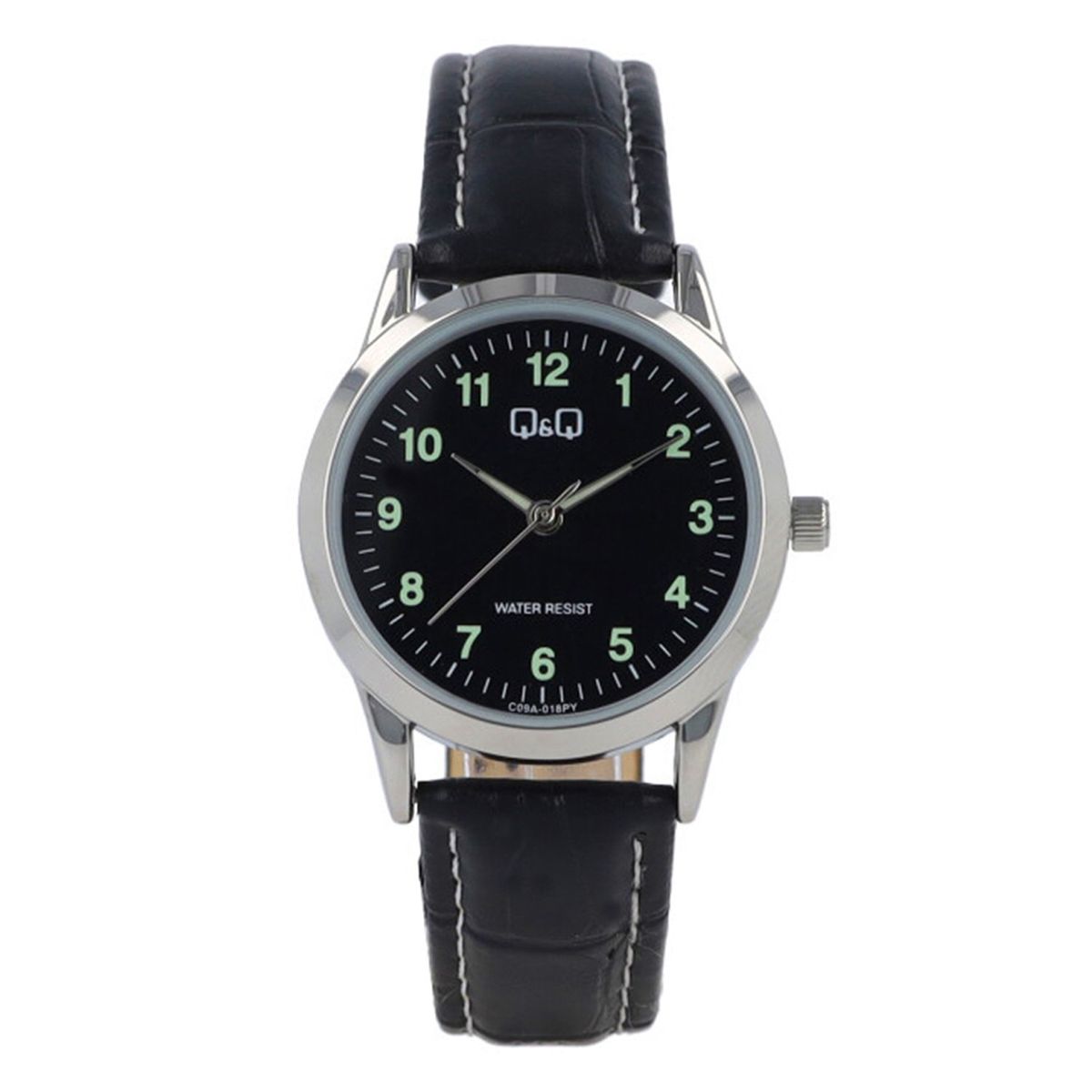 Q&Q - RELOJ MUJER CUERO NEGRO PLATEADO MARCA QQ - MD5