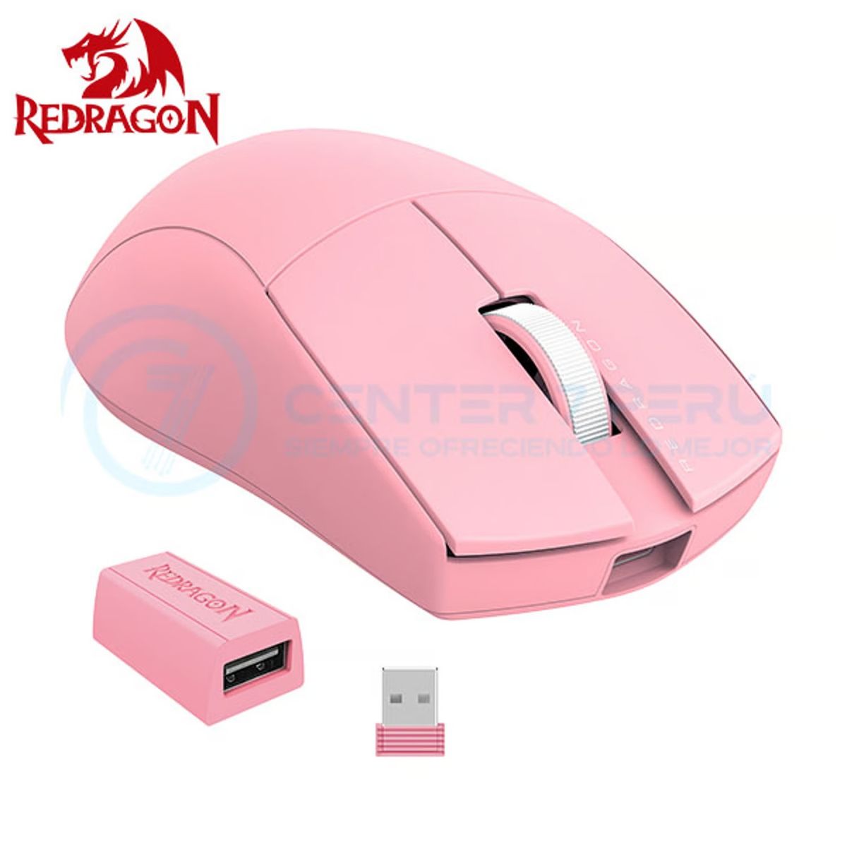 REDRAGON - Mouse Redragon m916 K1NG PRO 1K HZ Wireless PINK