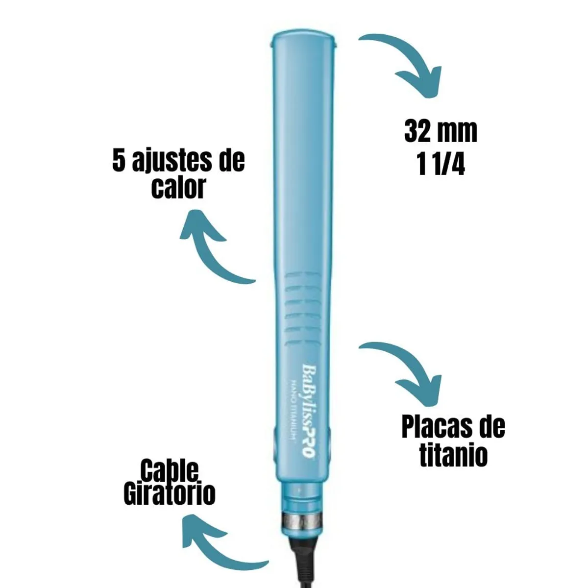 BABYLISS PRO - Plancha Alisadora Babyliss Pro Dual Ionic 32mm