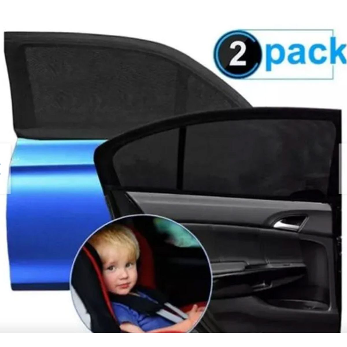 GENERICO - 1 Set de 2 Pzas Protector Tapasol uv para Puertas de Auto