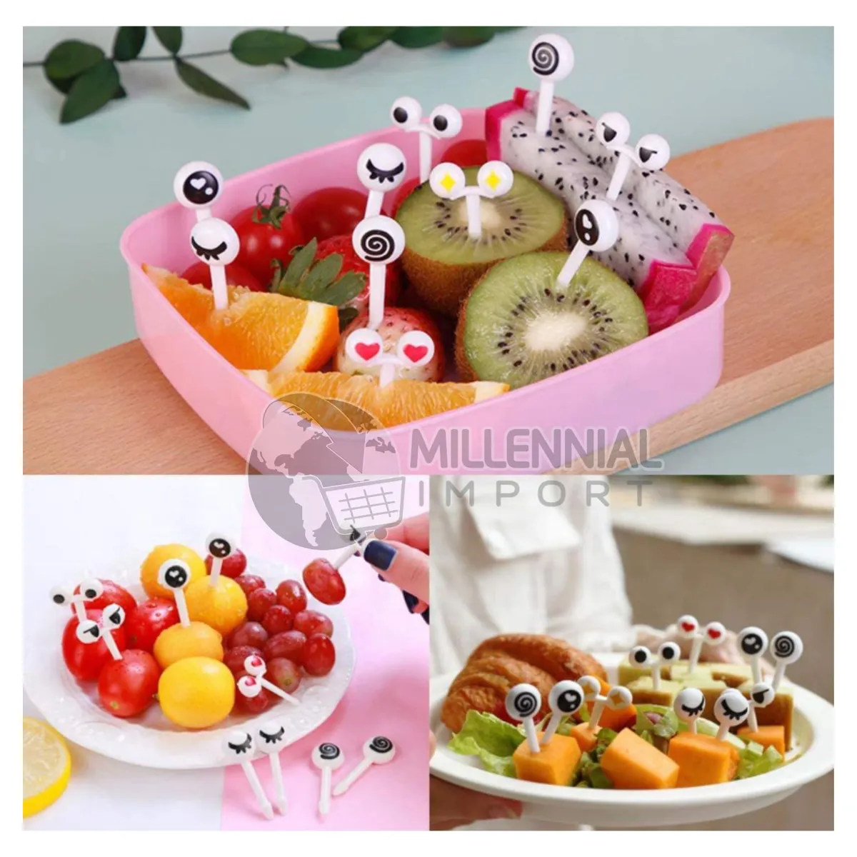 GENERICO - Set de Moldes Cortadores y MiniTenedores para Loncheras 36 piezas