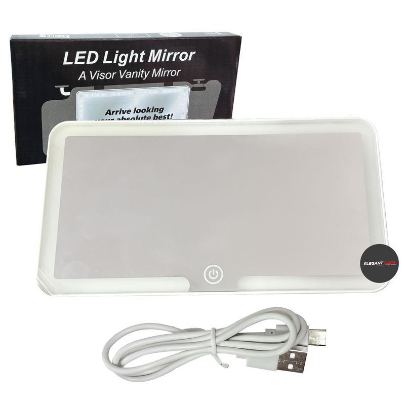 JETION - Espejo Retrovisor Con Led Para Visera De Auto Recargable