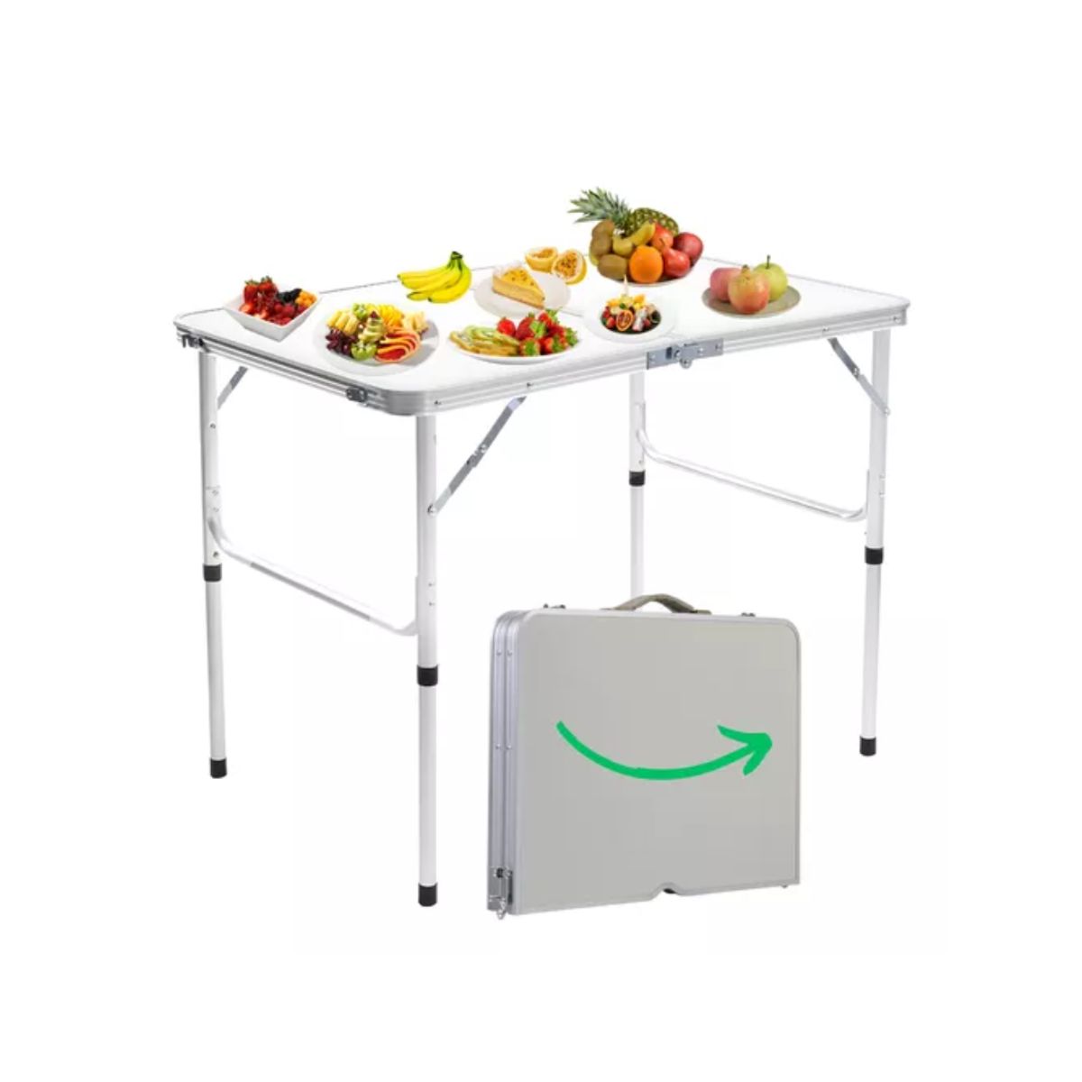 GENERICO - MESA PLEGABLE PORTÁTIL DE CAMPING CON SILLAS