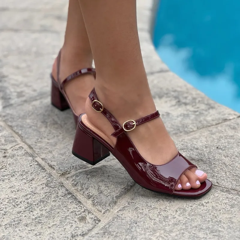 GENERICO - Stiletto JAZMIN Vino Charol