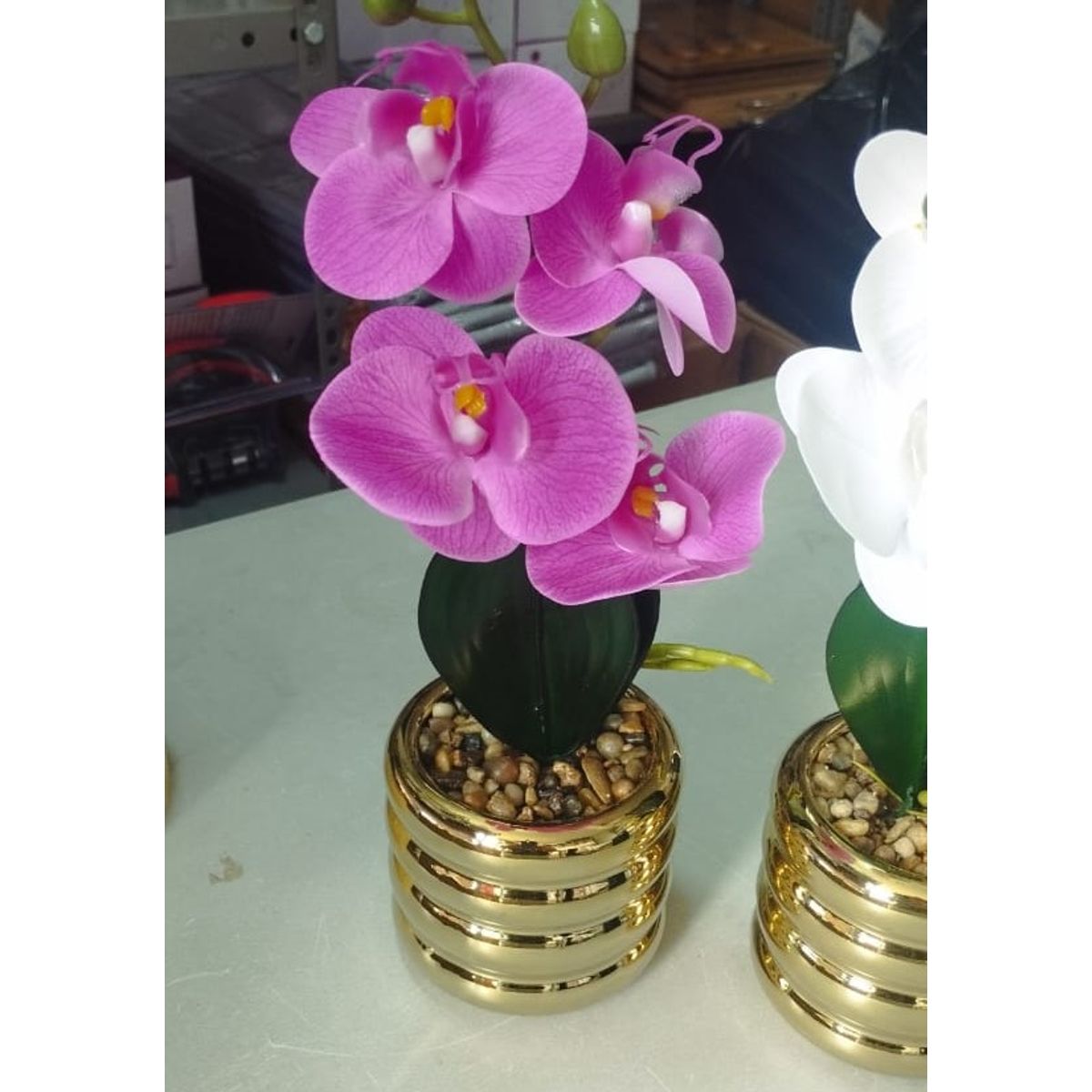 GENERICO - Orquídea Fucsia con Base Dorada