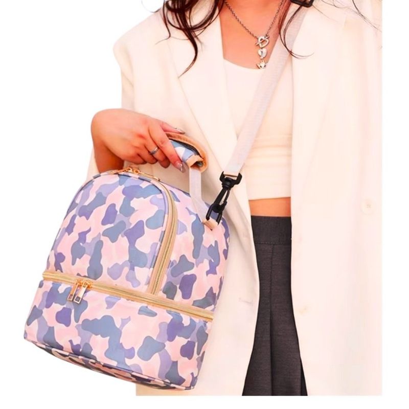 GENERICO - Lonchera térmica doble compartimento color melón diseño ranger