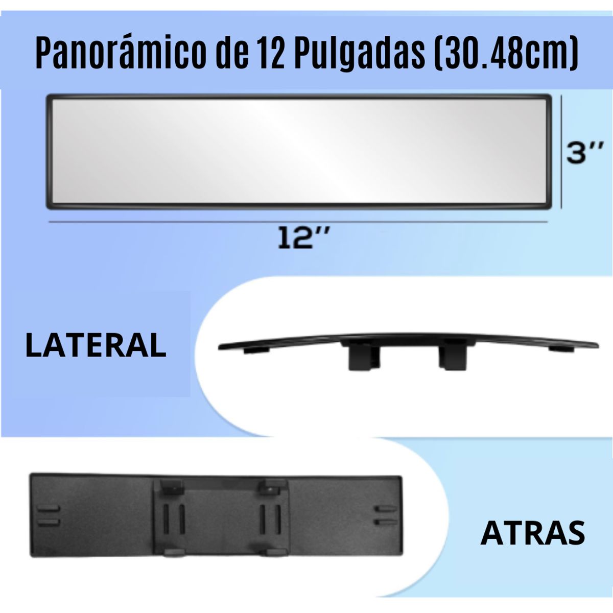 GENERICO - Espejo Retrovisor Panorámico para Punto Ciego - Anshenya