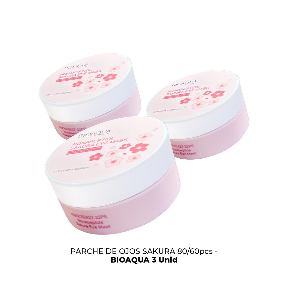BIOAQUA - Mascarilla para Ojos de Sakura 60 pcs - Bioaqua 3 und