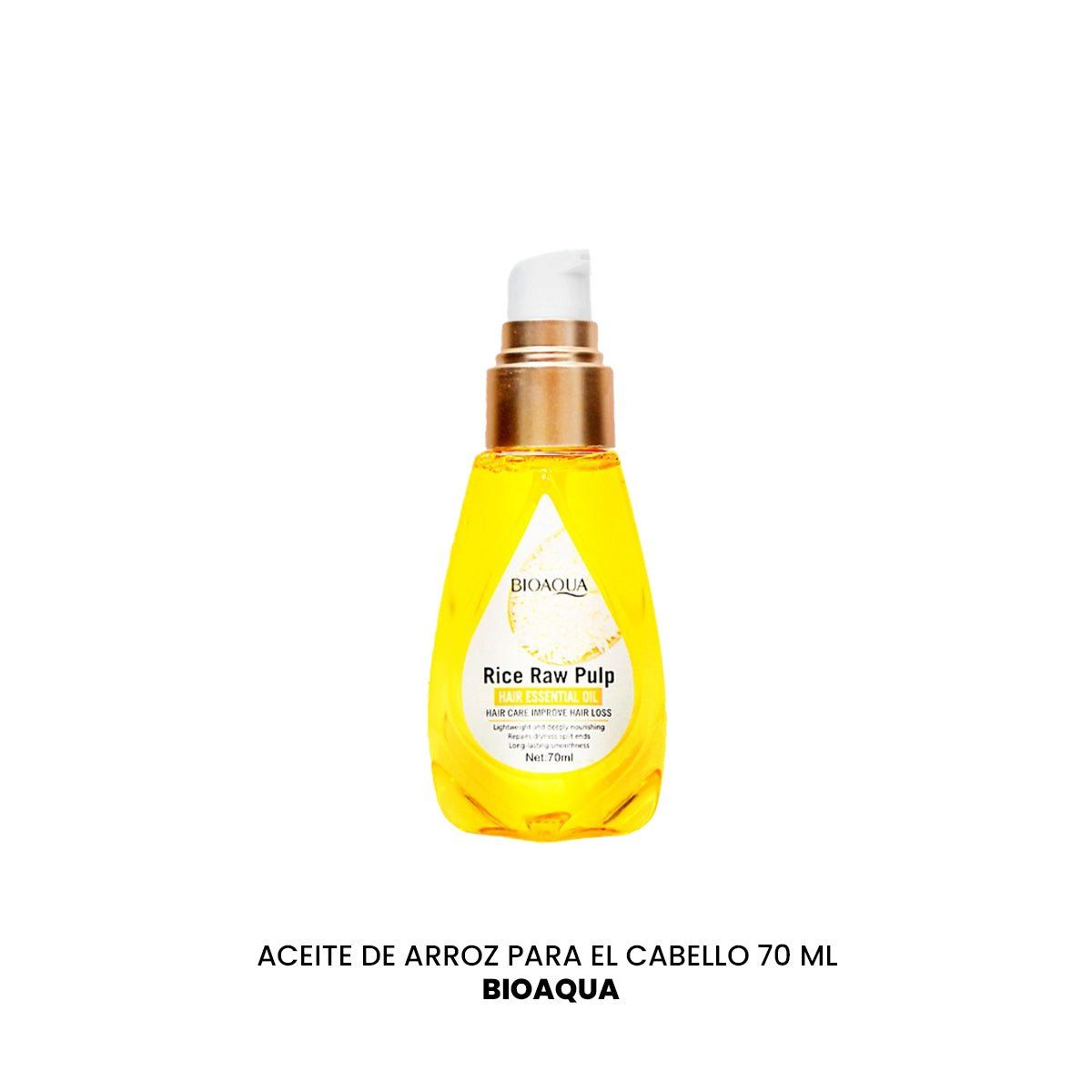 BIOAQUA - Aceite de Arroz para el cabello 70ml - Bioaqua
