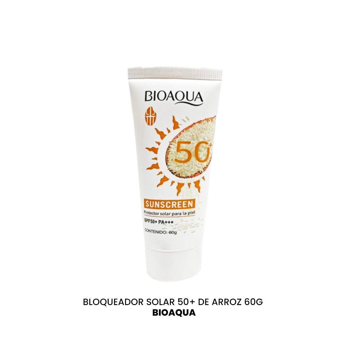 BIOAQUA - Bloqueador Solar 50+ de Arroz 60g - Bioaqua