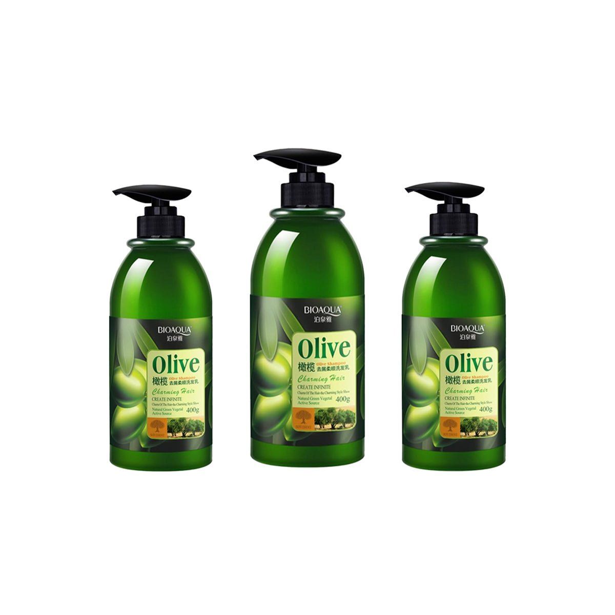 BIOAQUA - Shampoo de Olivo 400ml - Bioaqua 3und