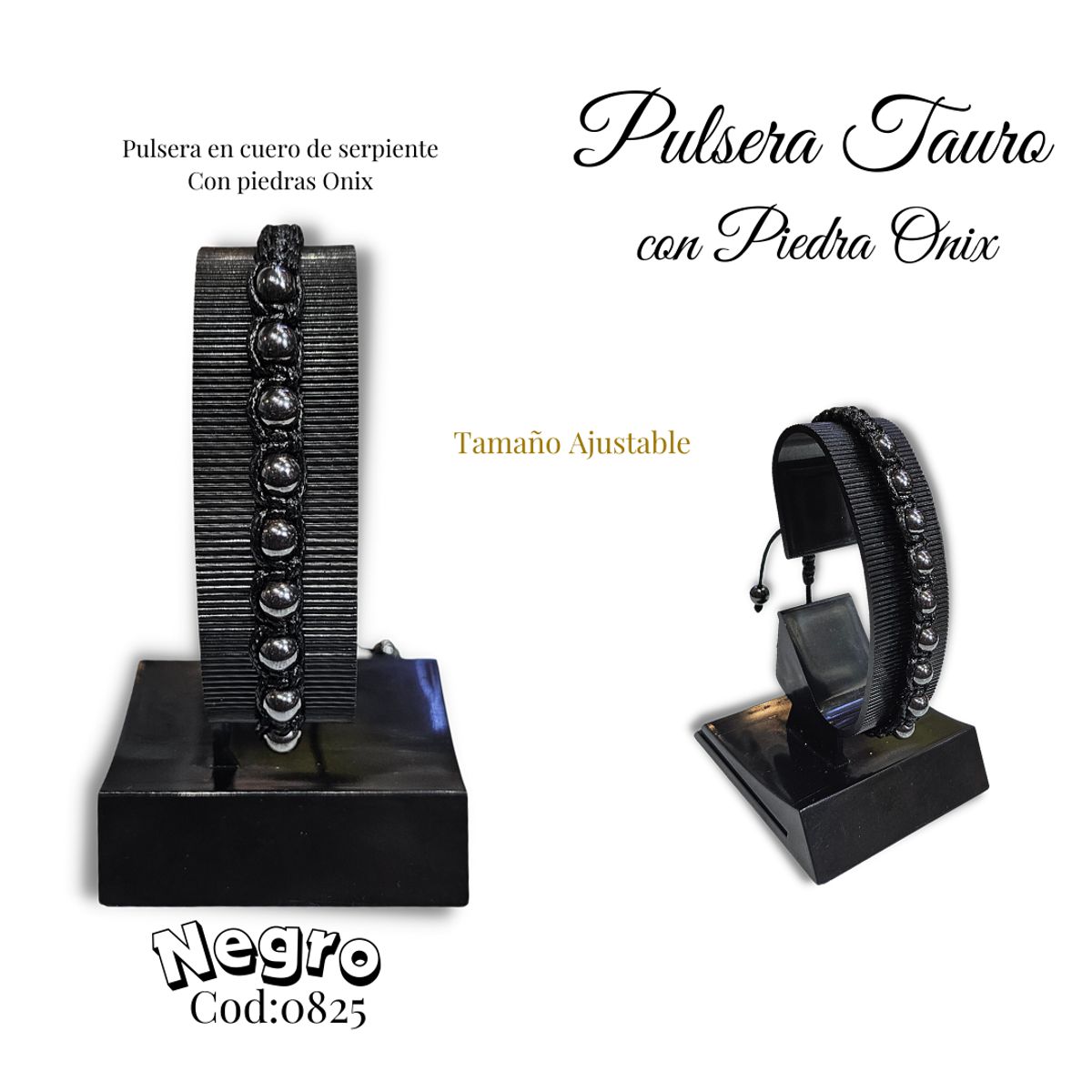 GENERICO - Pulsera de Piedras Onix