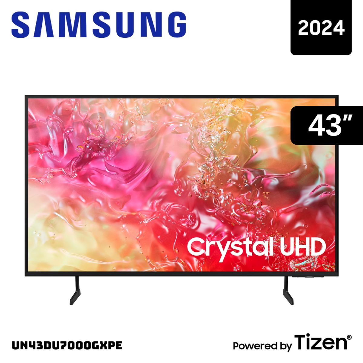 SAMSUNG - TELEVISOR SAMSUNG 43 SMART TV TIZEN OS 4K CRYSTAL UHD LED - UN43DU7000GXPE