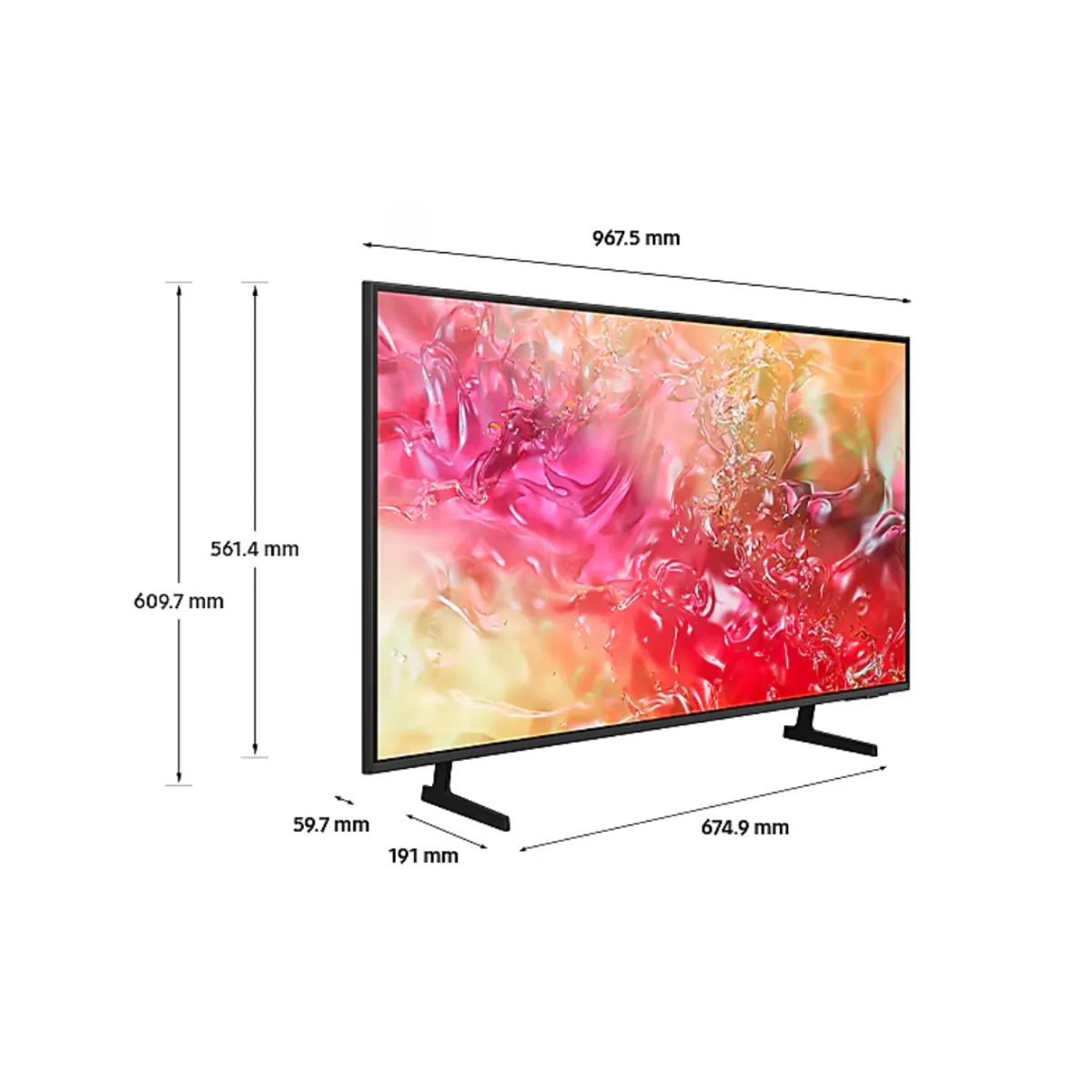 SAMSUNG - TELEVISOR SAMSUNG 43 SMART TV TIZEN OS 4K CRYSTAL UHD LED - UN43DU7000GXPE