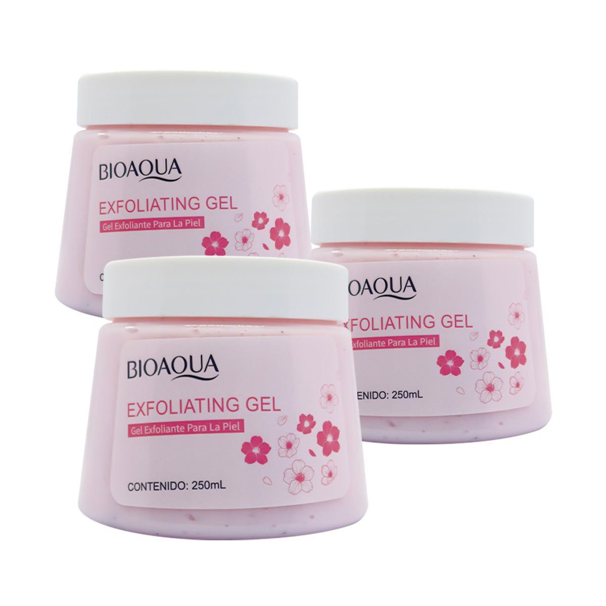 BIOAQUA - Gel Exfoliante para la Piel de Sakura 250gr - Bioaqua 3 und