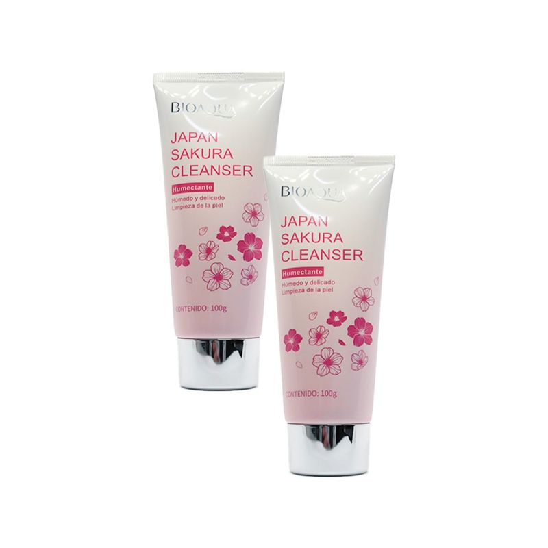 BIOAQUA - Limpiador Humectante Japan Sakura 100gr - Bioaqua 2 und