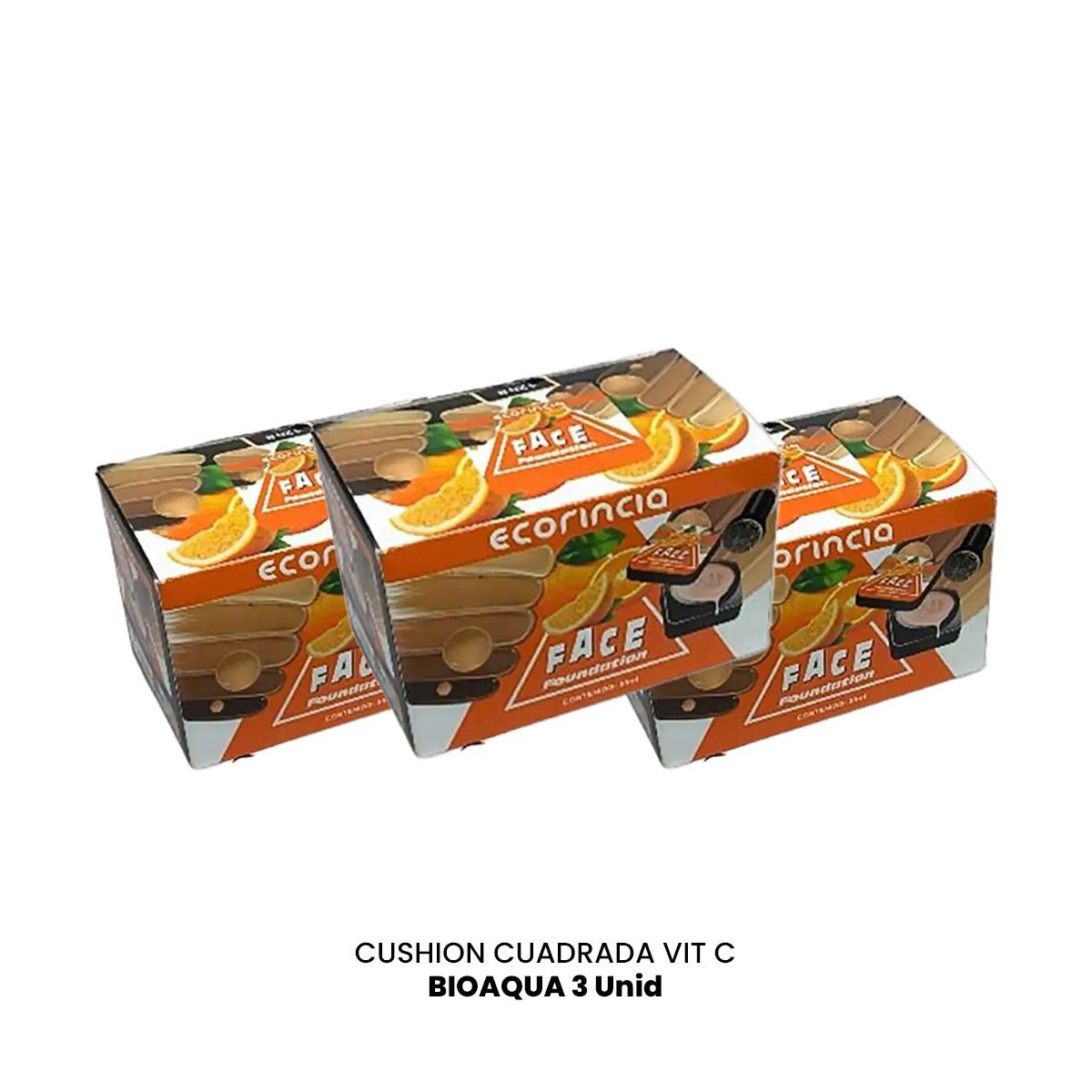 BIOAQUA - Cushion Cuadrada Vit C 40gr - Bioaqua 3und