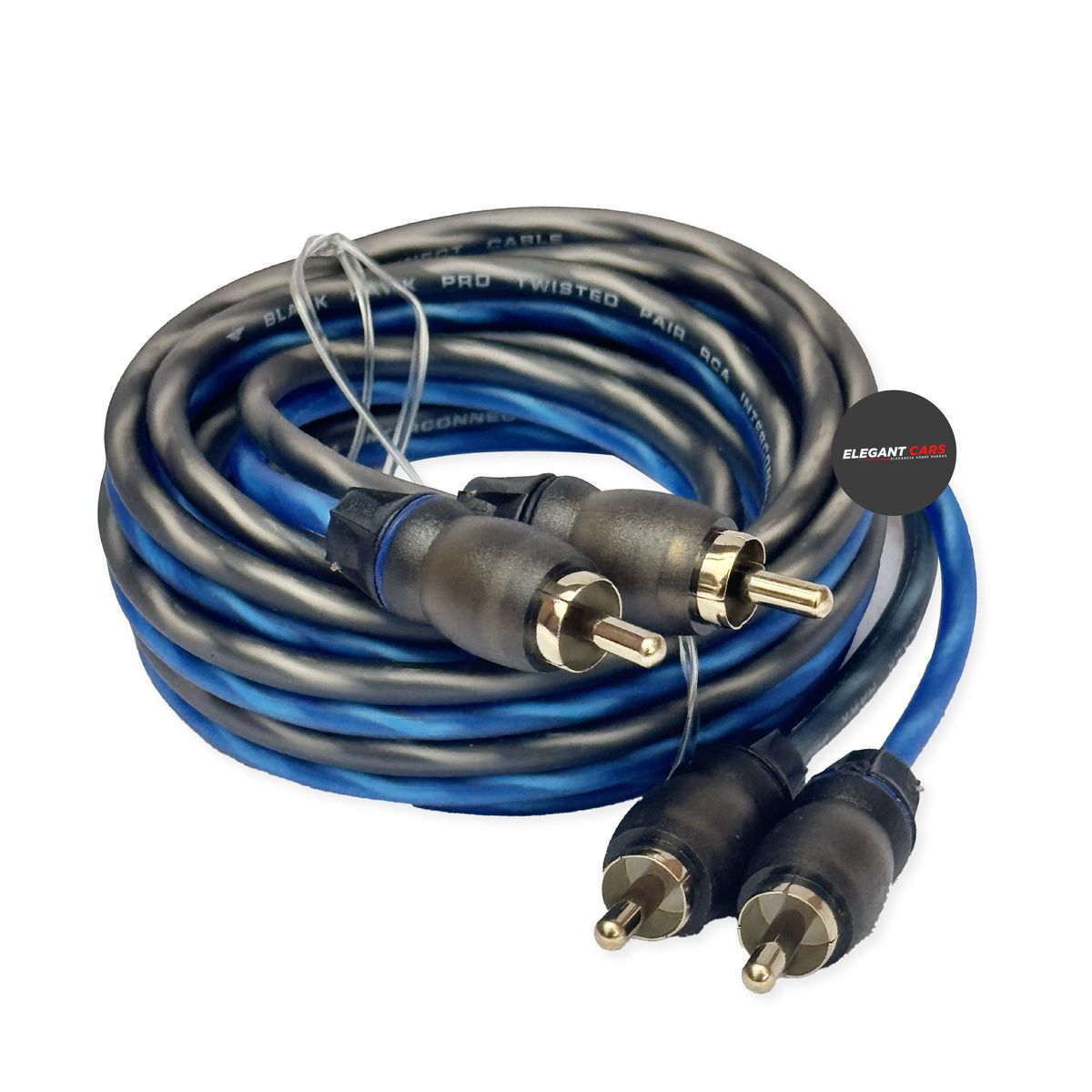 BLACK - Cable RCA Black Hawck Car Audio 18M Flexible