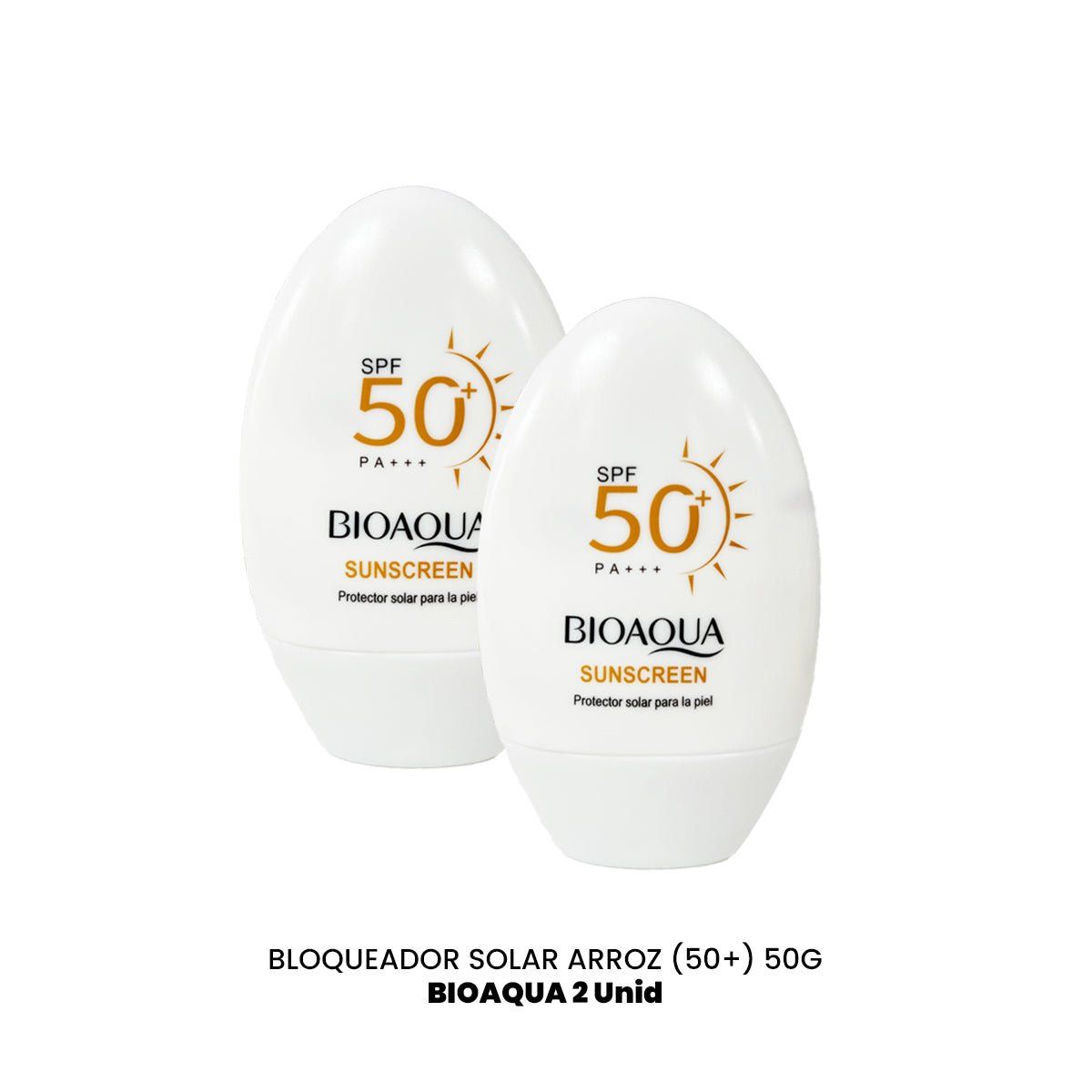BIOAQUA - Bloqueador Solar Arroz50+ 50g - Bioaqua 2und