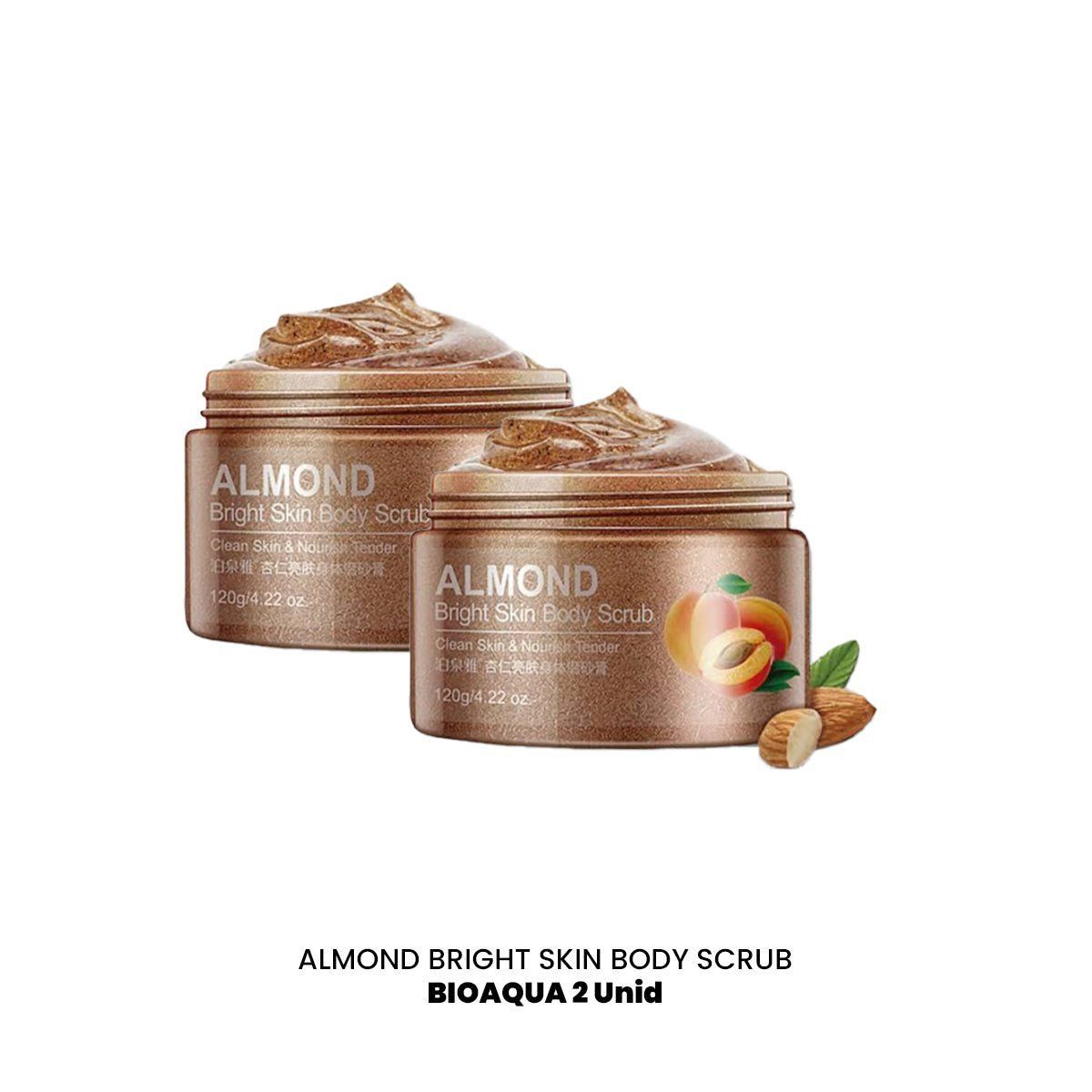 BIOAQUA - Almond Bright Skin Body Scrub 120gr - Bioaqua 2und