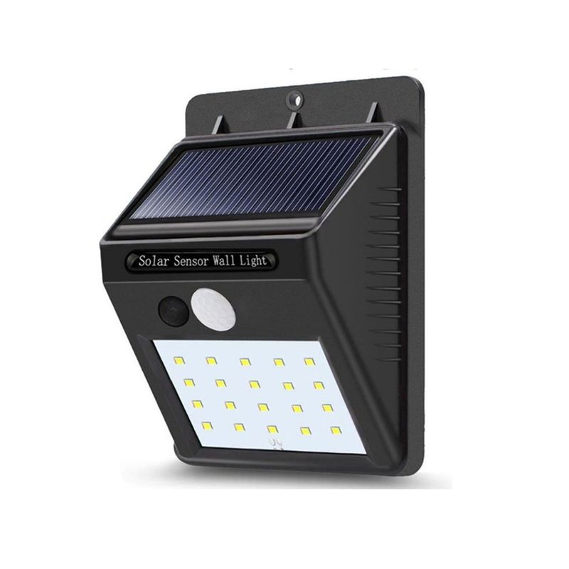 NEO DIGITAL - Reflector de Luz 20 Leds Panel Solar Sensor de Movimiento