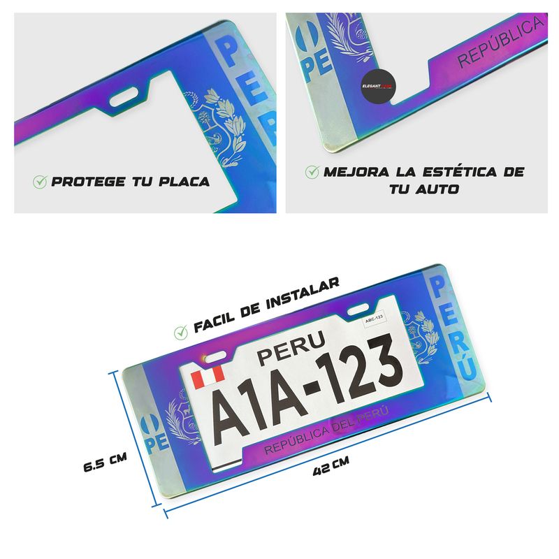 JET - Portaplacas Europeo Universal Metal Tornazol 2pcs