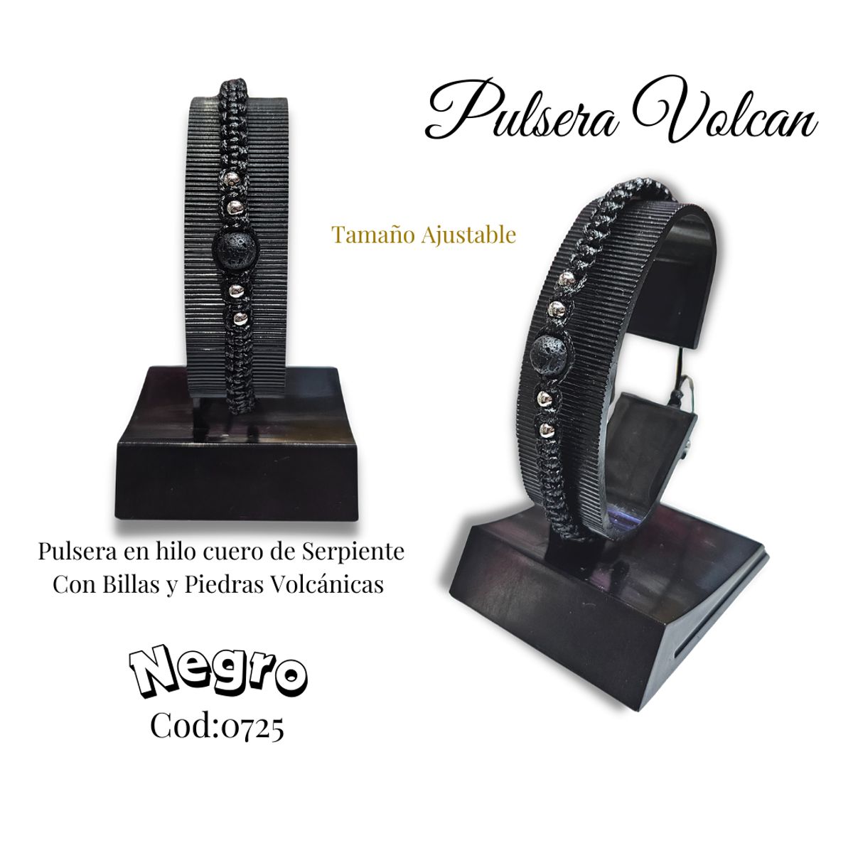 GENERICO - Pulsera en Piedras Volcanicas