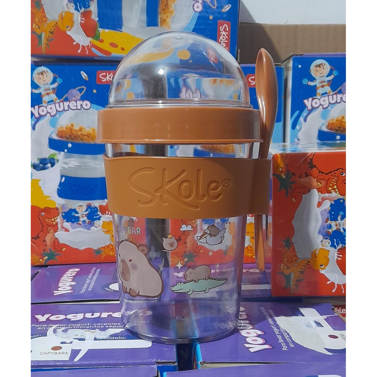 GENERICO - VASO PARA YOGURT MODELO CAPIBARA NIÑO