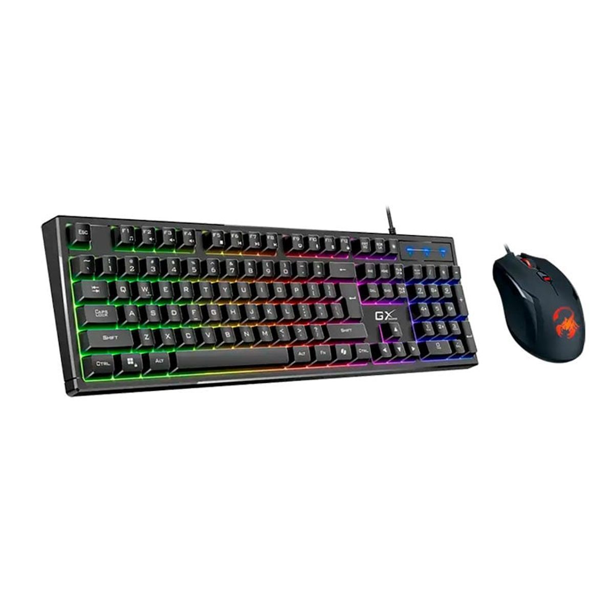 GENIUS GX - Combo Gamer Genius GX Scorpion KM-GX6  Teclado RGB  Mouse 3200 DPI