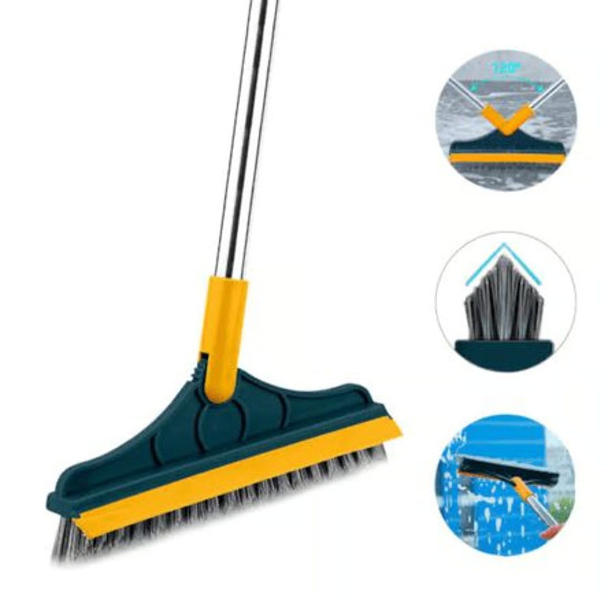 GENERICO - Escoba Mágica 2 en 1 Giratorio 120° Multiusos V
