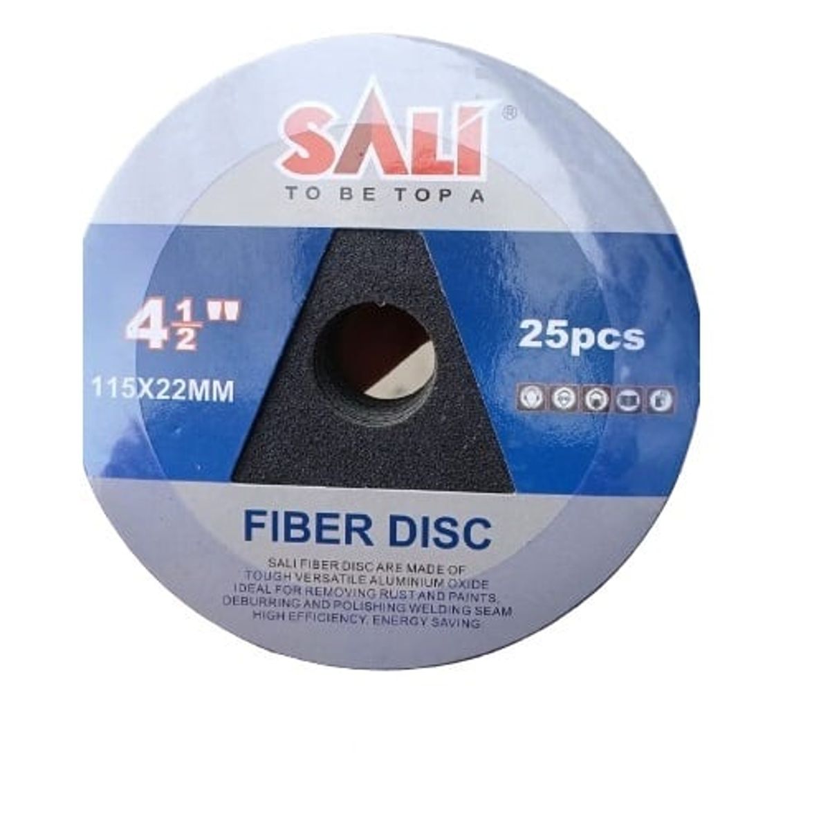 GENERICO - LIJA CIRCULAR DE FIBRA DE CARBURO DE SILICIO 4" ( Grano 80 x 25 unid)