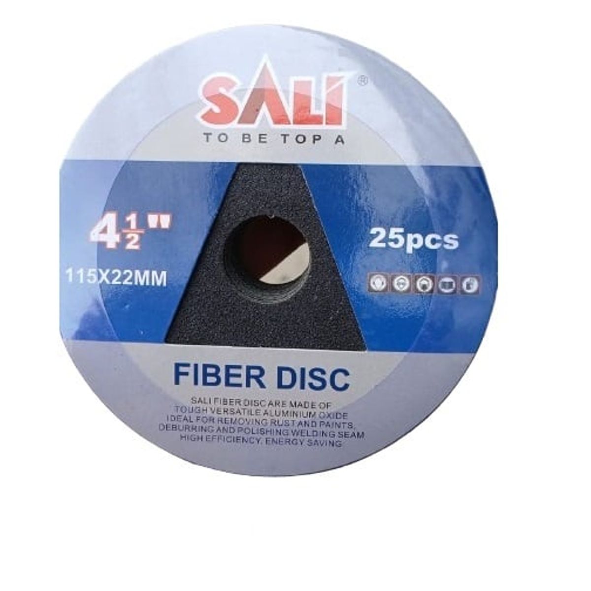 GENERICO - LIJA CIRCULAR DE FIBRA DE CARBURO DE SILICIO 4" ( Grano 80 x 25 unid)