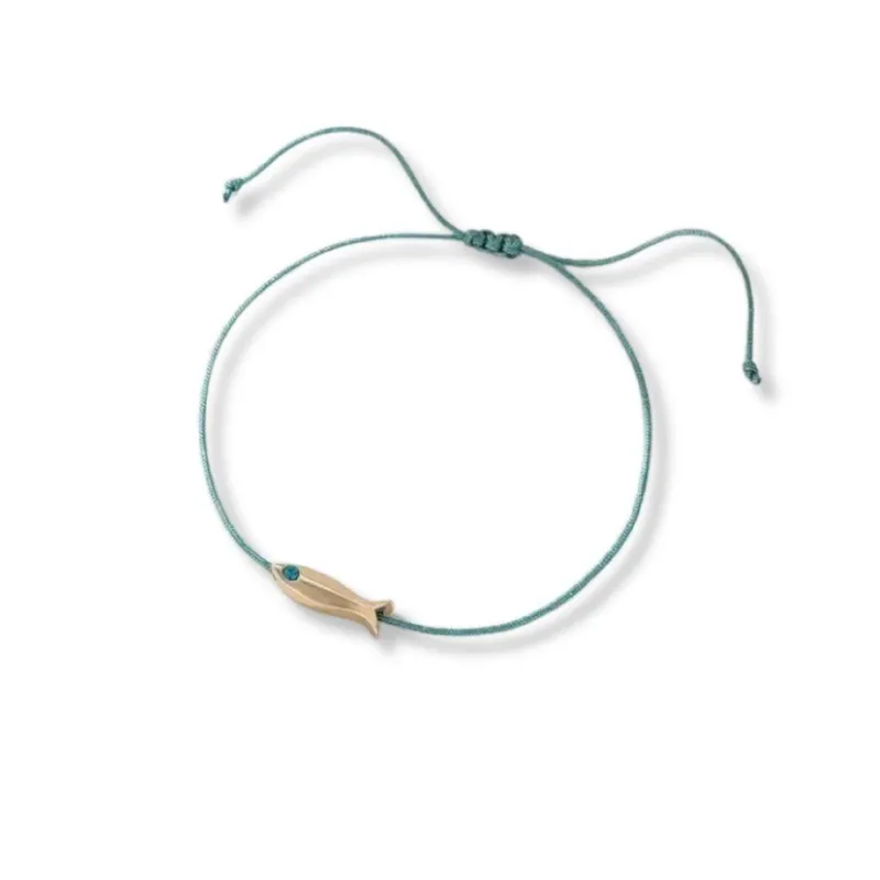 SANTORAL - Pulsera Tobillera Ichthys - Hilo y Cobre