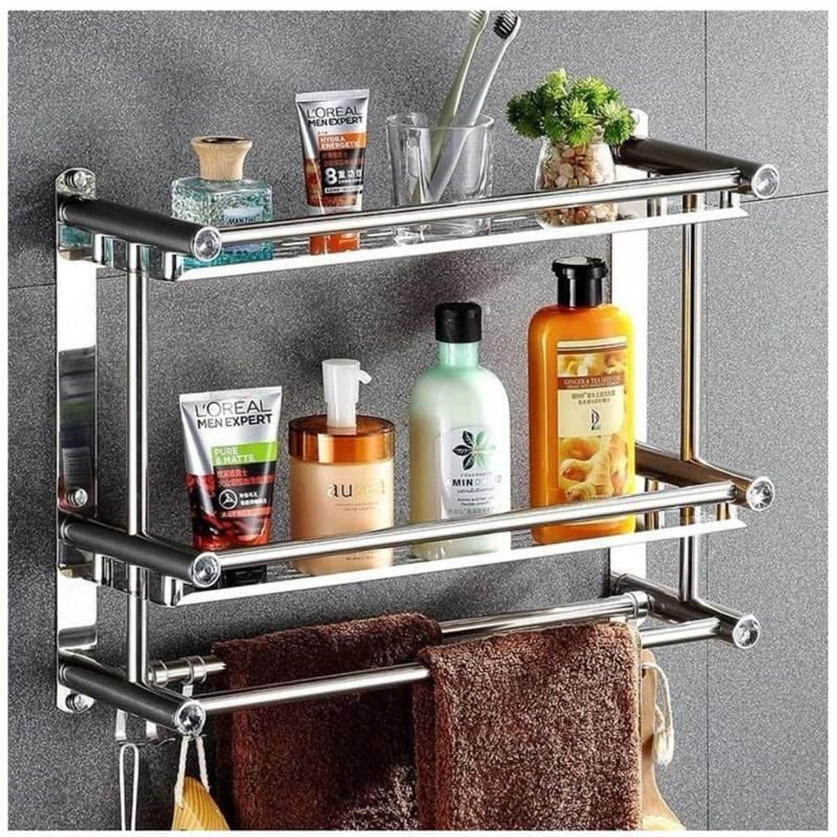 GENERICO - Estante Repisa Organizador de Cocina con Ganchos Elegante