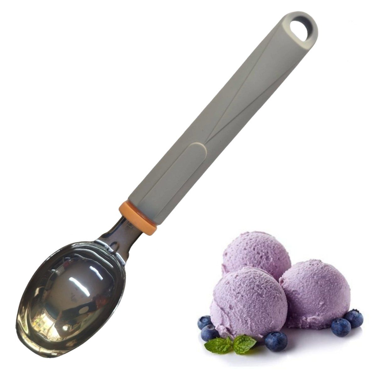 GENERICO - Cuchara de Helado Acero Mango Ergonómico