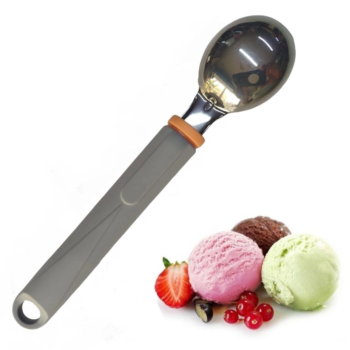 GENERICO - Cuchara de Helado Acero Mango Ergonómico